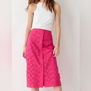 J.Crew eyelet pencil skirt